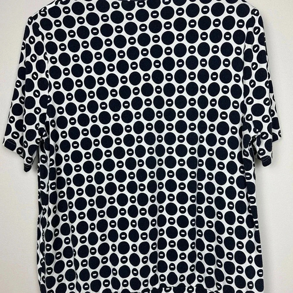 Frank Walter navy/white, lined, short sleeve top. Size 14. - Picture 2 of 7